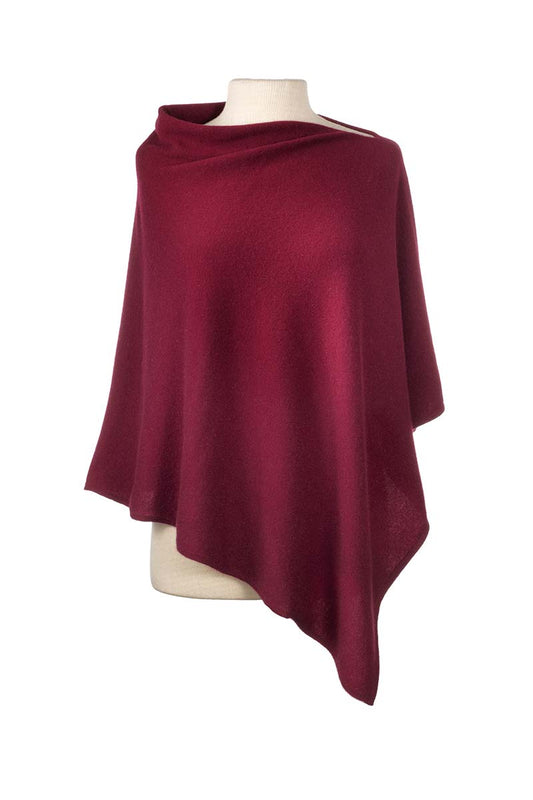 Classic Poncho - Claret